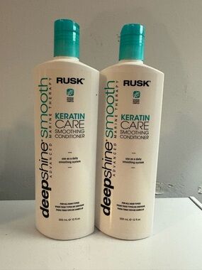 Set of 2 RUSK Deep shine Smooth Keratin Care Smoothing Conditioner 12oz